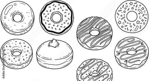 set of donets vactor illustration