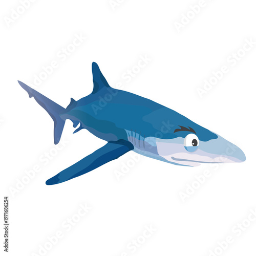 Naturalistic Blue Shark Marine Artwork