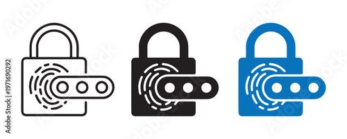 Secure access control vector padlock with fingerprint scan for data protection