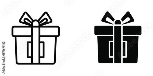 Contrasting gift boxes with different color schemes and ribbon bows