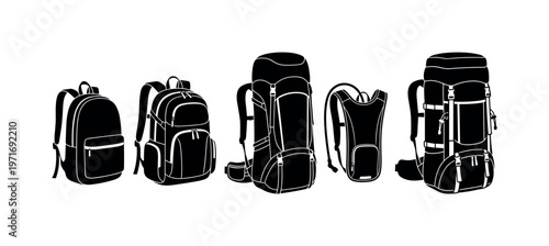 Hiking backpacks with multiple compartments, lightweight daypack bag, large trekking backpack, hydration pack backpack, framed