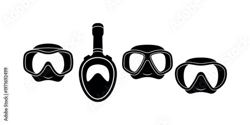 Diving masks with wide lens, snorkel mask full face, low profile dive mask, dual lens scuba mask, frameless dive mask design, bold
