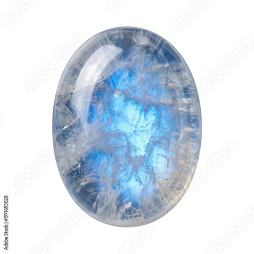 Принти на полотні Natural blue moonstone gemstone isolated