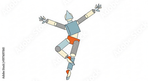 Celebrating International Dance Day with a stylized, articulated figure in a dynamic pose