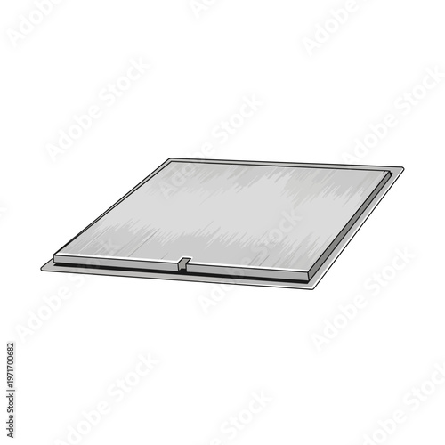 Man Hole Cover Square Metal Utility Access.