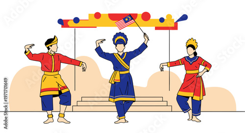 Traditional Chinese acrobats performing balancing act with colorful balls and ribbons on stage