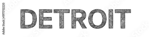 Sketch Detroit text design element