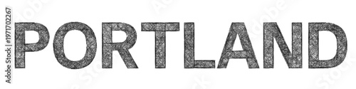 Sketch Portland text design element