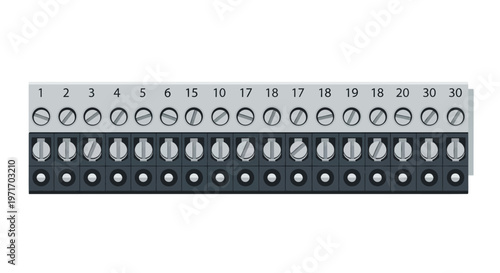 Electrical Circuit Breaker Panel with Switches.