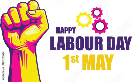 Happy labour day celebration a symbol of workers' rights and solidarity
