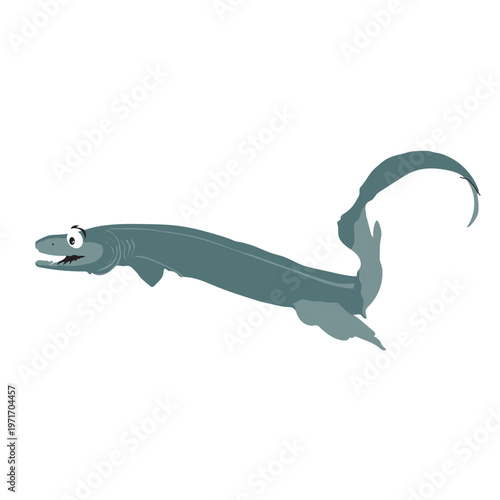 Minimal Frilled Shark Marine Badge