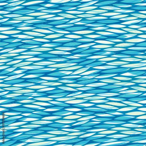 Summer wavy seamless pattern. Abstract sea waves print.