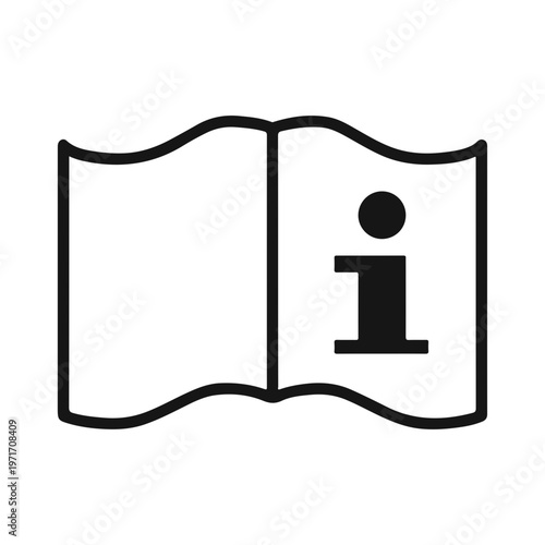 Read Instruction Manual Before Use Vector Icon with Information Symbol for Product Safety