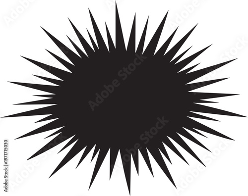 Sea urchin silhouette vector graphic with sea bed with sea creature