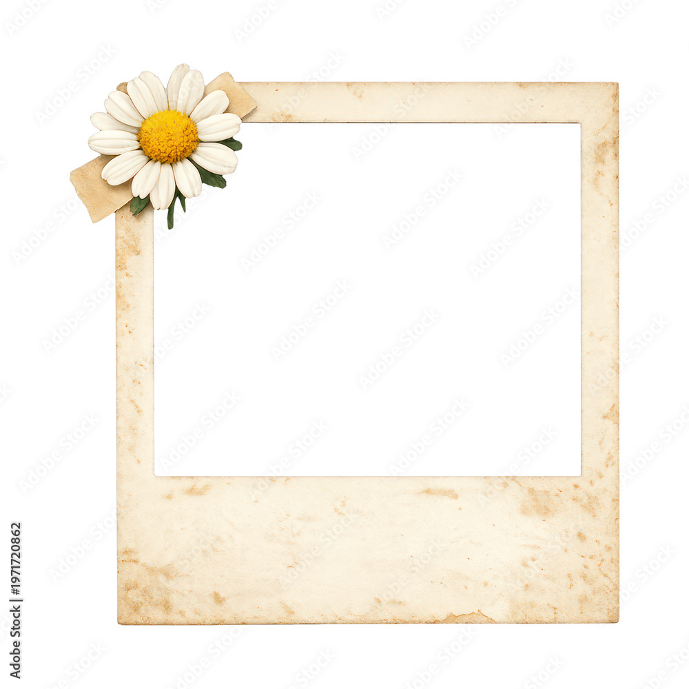 Fototapeta premium PNG Vintage floral photo frame
