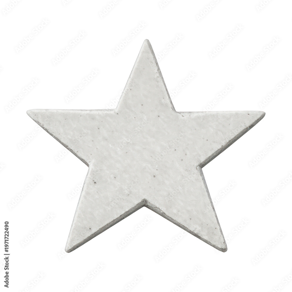 Obraz premium PNG Textured white star shape