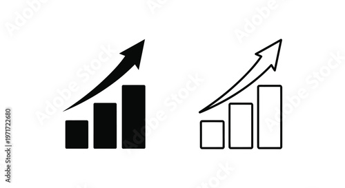 Growth Trends: Boost Business Success with Rising Graphs Vector