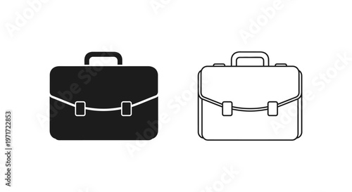 Professional Briefcase Designs: Modern Business Cases for Executives Vector