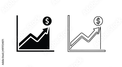 Investment Growth & Wealth Building Strategies Vector