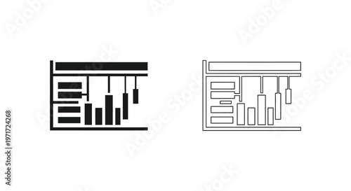 Stock Market Candlestick Chart Analysis & Trading Patterns Guide Vector