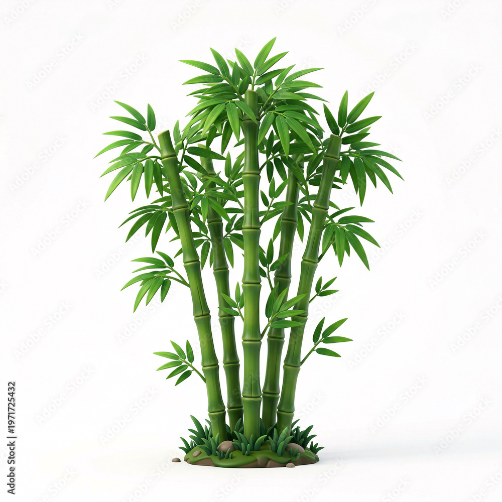 Fototapeta premium Plante de bambou verte symbole de nature et sérénité