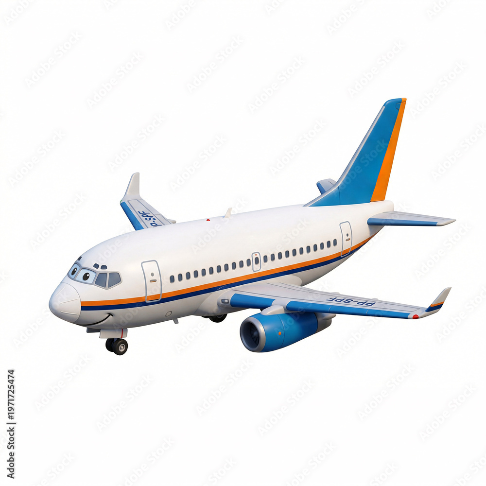 Obraz premium Avion de ligne moderne en vol pour transport aérien