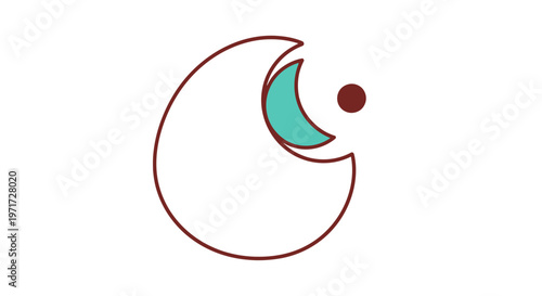 Simple Moon Phase Illustration with Crescent.