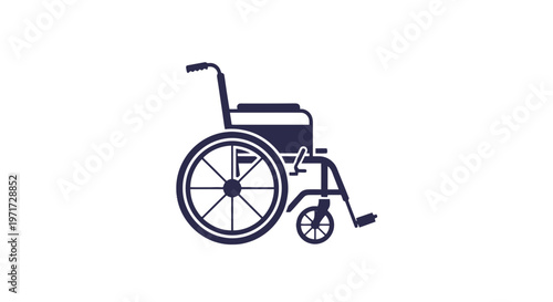 Simple Illustration of a Wheelchair.