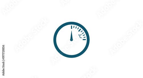 Simple Pressure Gauge with White Dial.