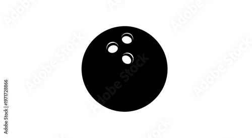 Black Bowling Ball with Three Holes.
