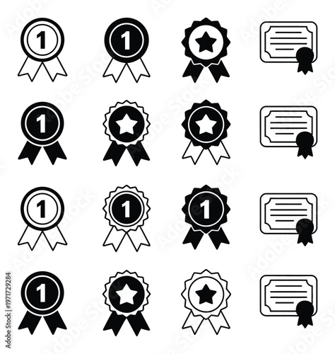 Collection of First Place Medals and Certificates