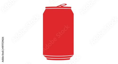 Red Soda Can with Pull Tab.
