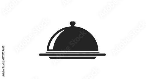 Black Cloche Serving Dish with Handle.