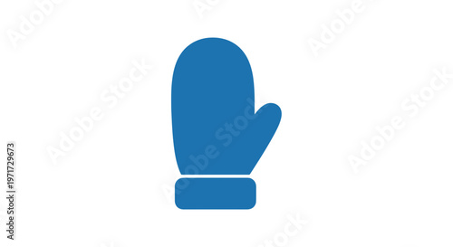 Blue Winter Glove Icon Illustration Design.