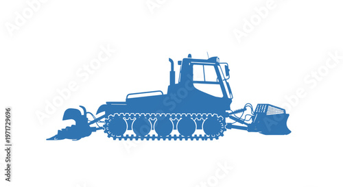 Blue Bulldozer Heavy Machinery Equipment.