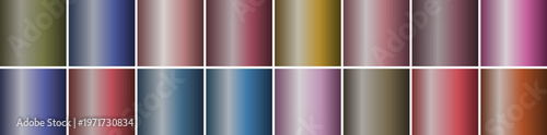 A dynamic array of vertical color gradients, transitioning smoothly to create a sleek abstract pattern, perfect as a modern digital background with an illuminating metallic effect.
