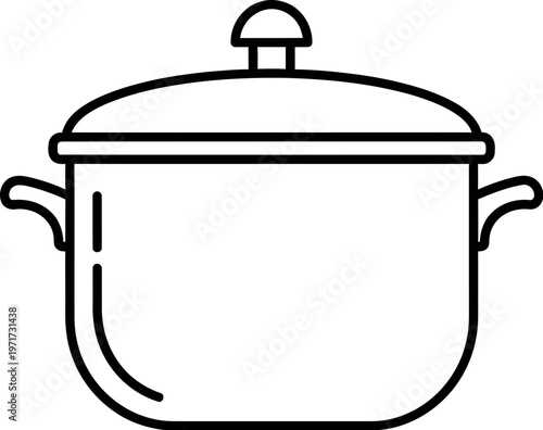 A stockpot with a lid and two sturdy side handles for cooking and boiling liquids