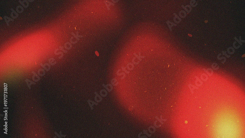 Fotografie The color is dark red to orange and slightly yellow with irregular white lines and large black spots giving the impression of an old damaged film cliché or a scratched paper surface