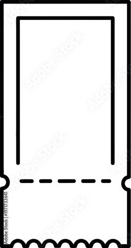 A simple illustration of a traditional paper envelope with a flap and scalloped edge