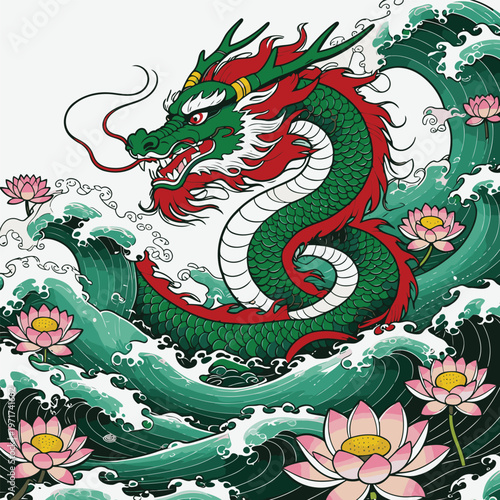 Asian dragon vector image