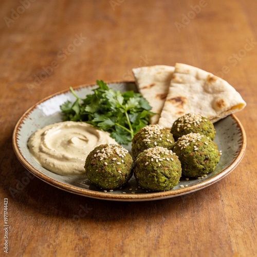Egyptian Taameya (Falafel) in Modern Gourmet Presentation