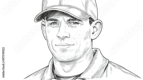 Professional Man Wearing Baseball Cap Icon Vector Image