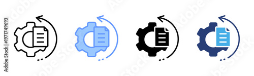 Repository icon set multiple style collection