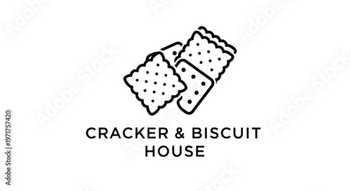 Cracker and Biscuit House Logo Icon - Simple Vector Illustration