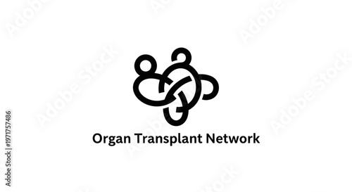 Organ Transplant Network Logo - Abstract Interconnected Figures