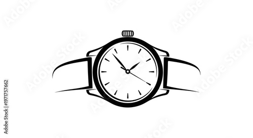 Classic Wristwatch Illustration - Timekeeping Accessory