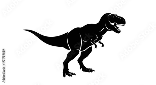 Black silhouette of Tyrannosaurus Rex 1.