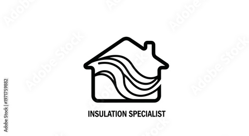 House Insulation Specialist Logo - Energy Efficiency Symbol