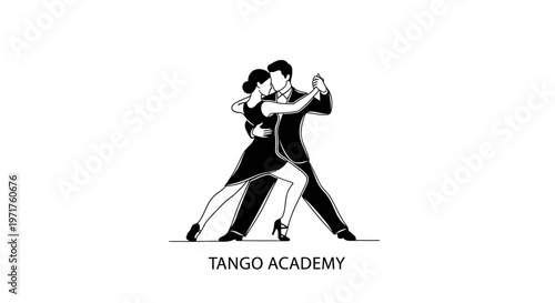 Elegant Couple Dancing Tango