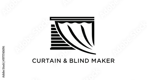 Modern Curtain and Blind Maker Logo Design